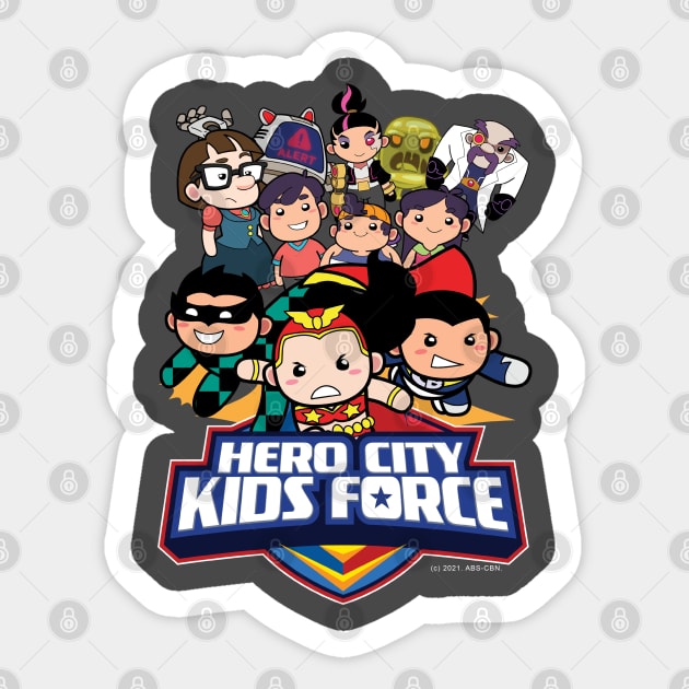 Hero City Kids Force All Star Cast Sticker by ABSI